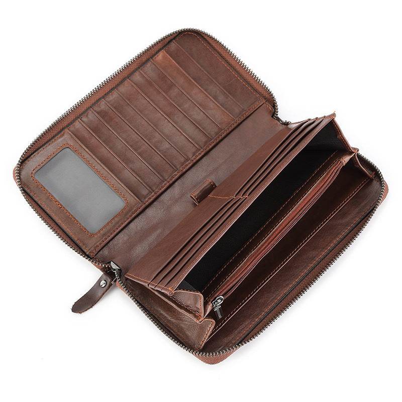 Men's Genuine Leather Large Capacity Wallet gents accessorys Distinguished Fine Apparel