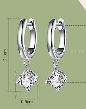 Ladies White Silver Hypoallergenic Earrings - Beautiful ladys earrings Distinguished Fine Apparel