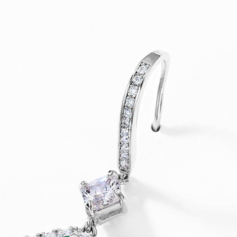 Women's S925 Silver Emerald Square Earrings – Timeless Glamour in Every Detail ladys earrings Distinguished Fine Apparel