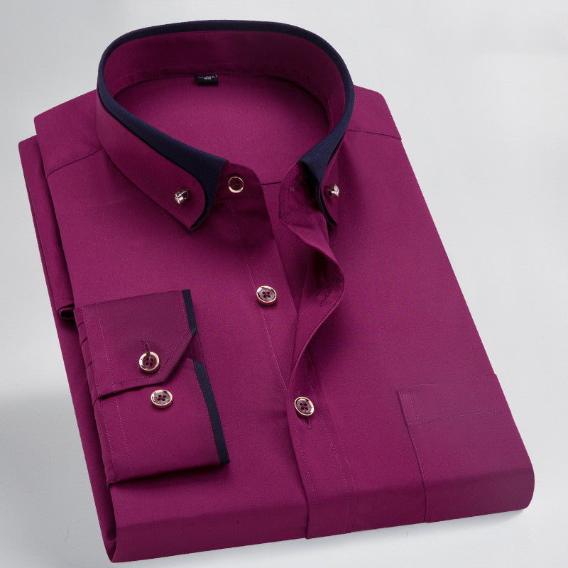 Men's Stretch Shirt, Formal, Business, Casual, Men's Shirts Distinguished Fine Apparel 16726style 38