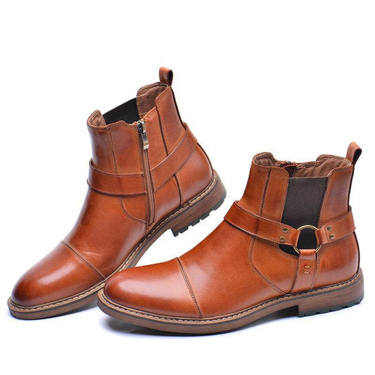 Men's Chelsea Ankle Boots - Classic Casual Martin Boots Quality mens shoes Distinguished Fine Apparel