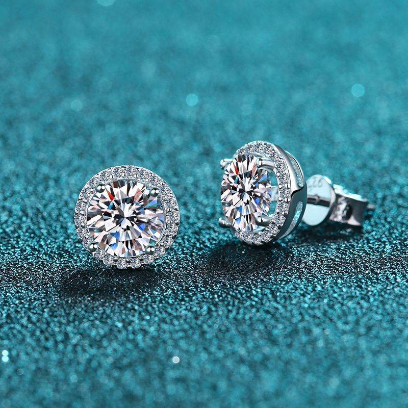 Women's Mosonite S925 Sterling Silver Earrings ladys earrings Distinguished Fine Apparel