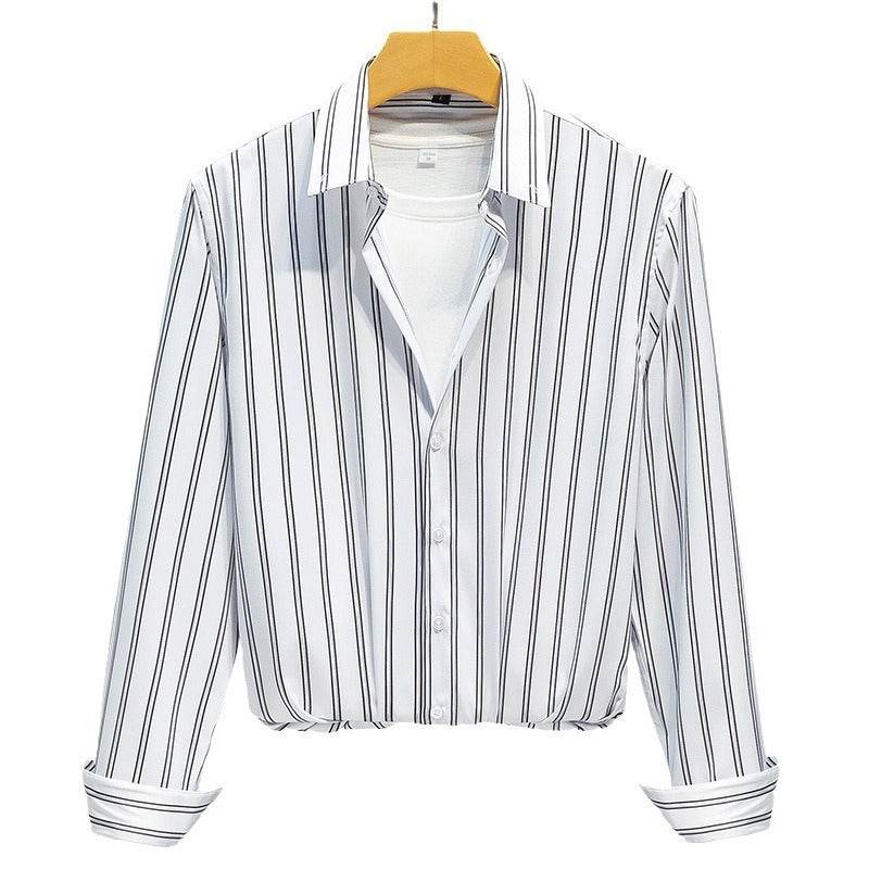 Business Casual Slim-Fitting Striped Shirt for Men mens shirt Distinguished Fine Apparel