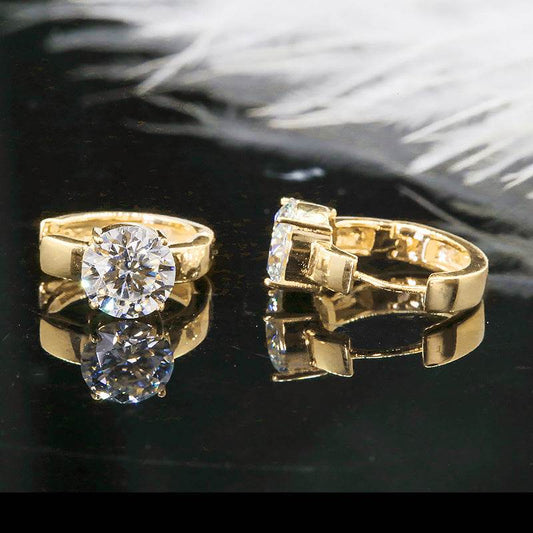 Women’s Moissanite Earrings – 18K Gold D Color Luxury Studs ladys earrings Distinguished Fine Apparel