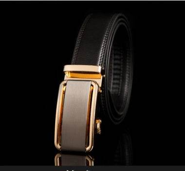 Men's Professional Business leather belt With automatic buckle 1 / 110 130cm 10 / 110 130cm