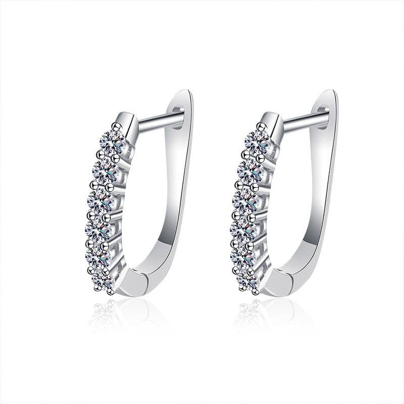 925 Sterling Silver U-shaped Earrings ladys earrings Distinguished Fine Apparel