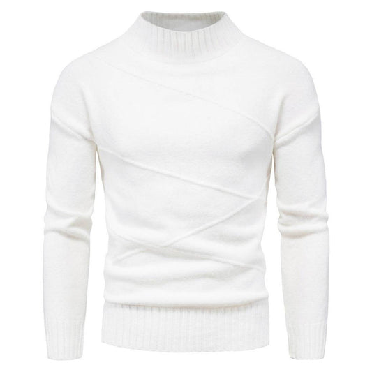Autumn And Winter New Solid Color Pullover Men's Sweater gents top Distinguished Fine Apparel
