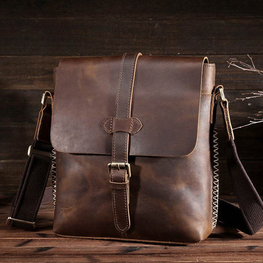 Distinguished Gentlemen's Quality Bag - Genuine Leather Messenger Bag gents bag Distinguished Fine Apparel