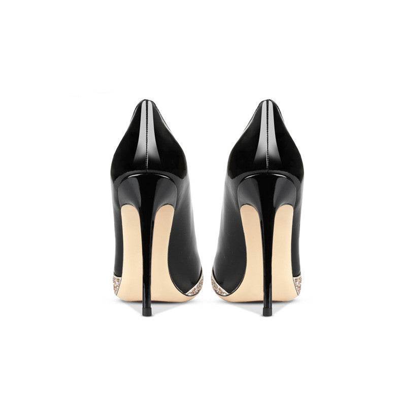 Women's Gold stiletto's – Elegant High-Heel Footwear - Executive Statement ladys foot wear Distinguished Fine Apparel