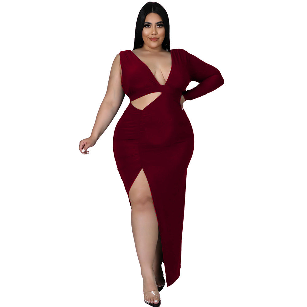 Evening Maxi Dress L To 4XL - Womens Gown ladys dresses Distinguished Fine Apparel Wine Red L