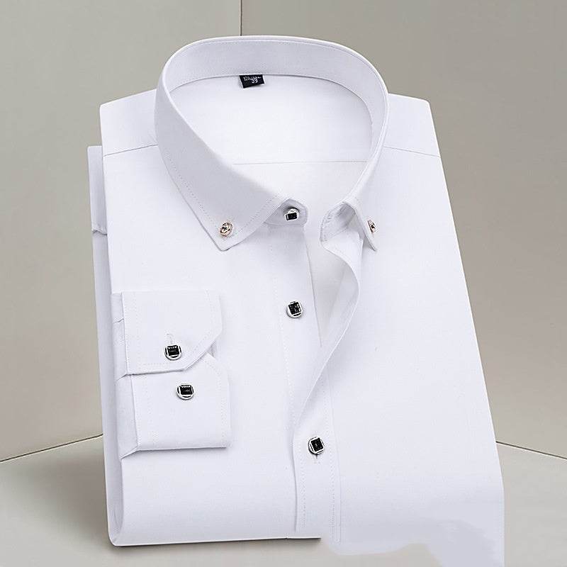 Business Formal Wear Men's Shirt Professional men's shirt Distinguished Fine Apparel White 38