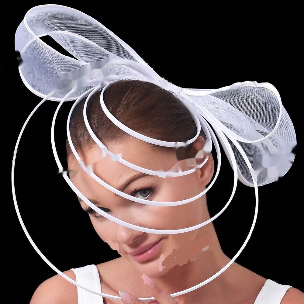 Racing Festival Fashion High-end Top Hat Hair Accessories ladys hats Distinguished Fine Apparel White