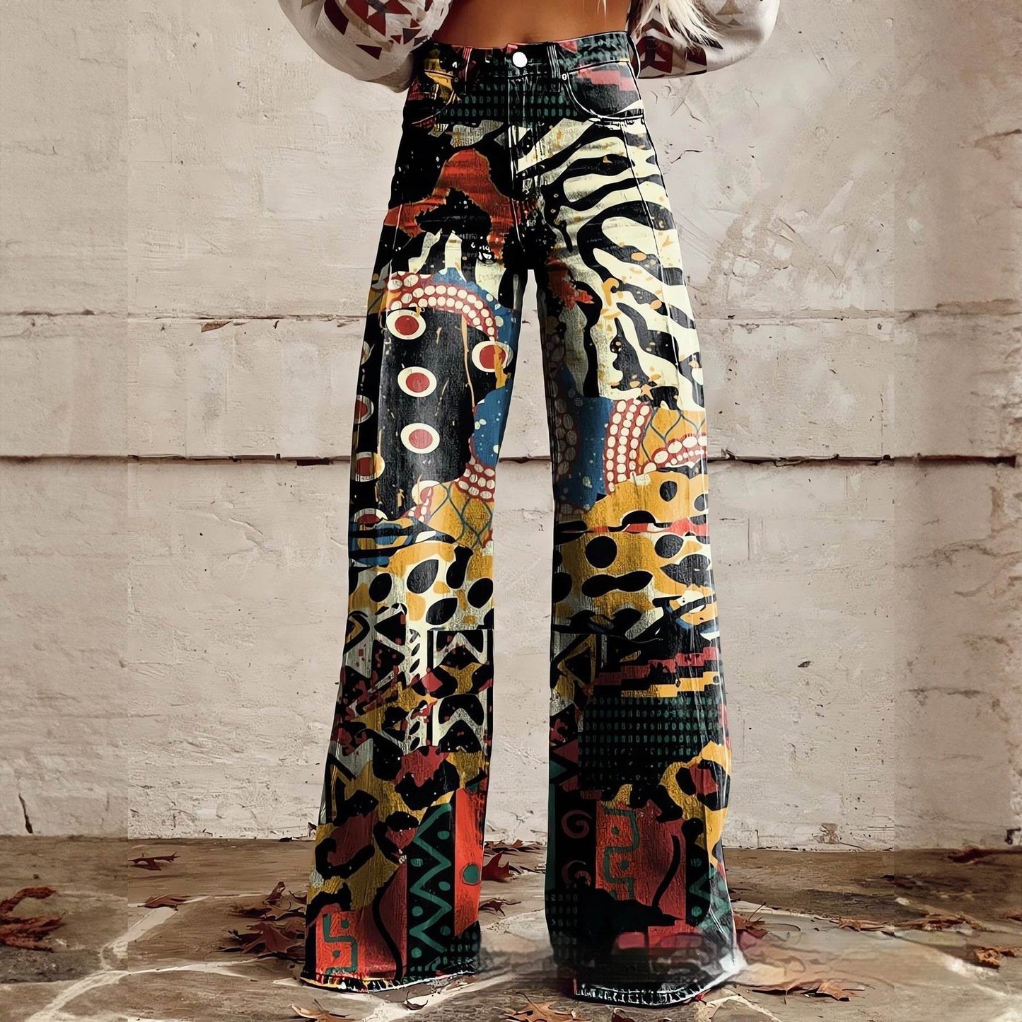 Foreign Plus Size Women's Casual Pants - Thin Jeans Wide Leg ladys pants Distinguished Fine Apparel