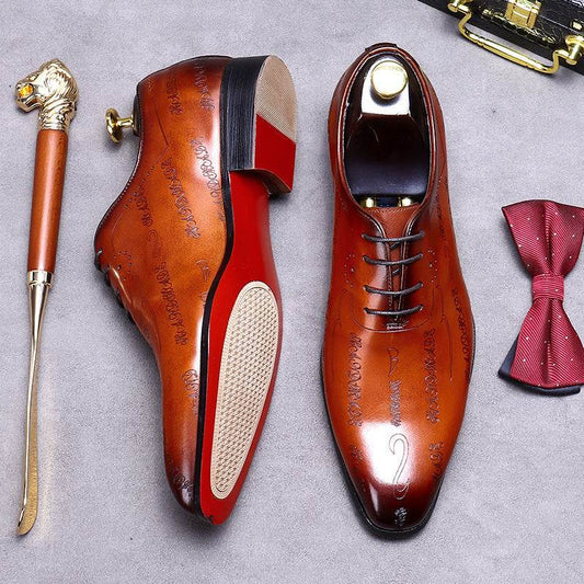 Gentlemen's High-Class Formal Leather Shoes - Distinguished and Opulent Business Footwear gents shoes Distinguished Fine Apparel