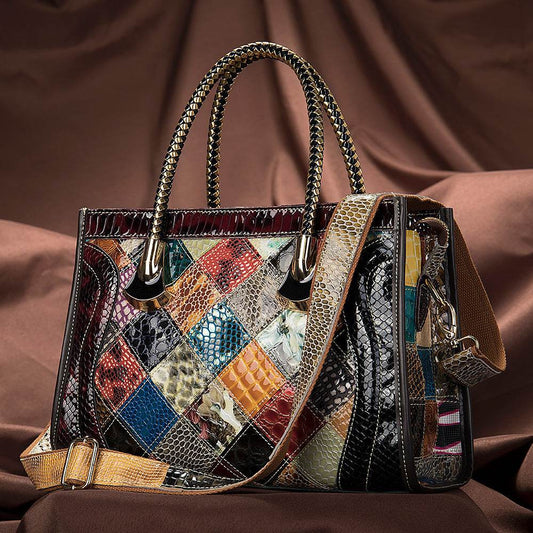 Eccentric ladies Genuine leather Bag - Exquisite Quality, Retro Elegance, Distinctive Statement Lady's accessory's Distinguished Fine Apparel