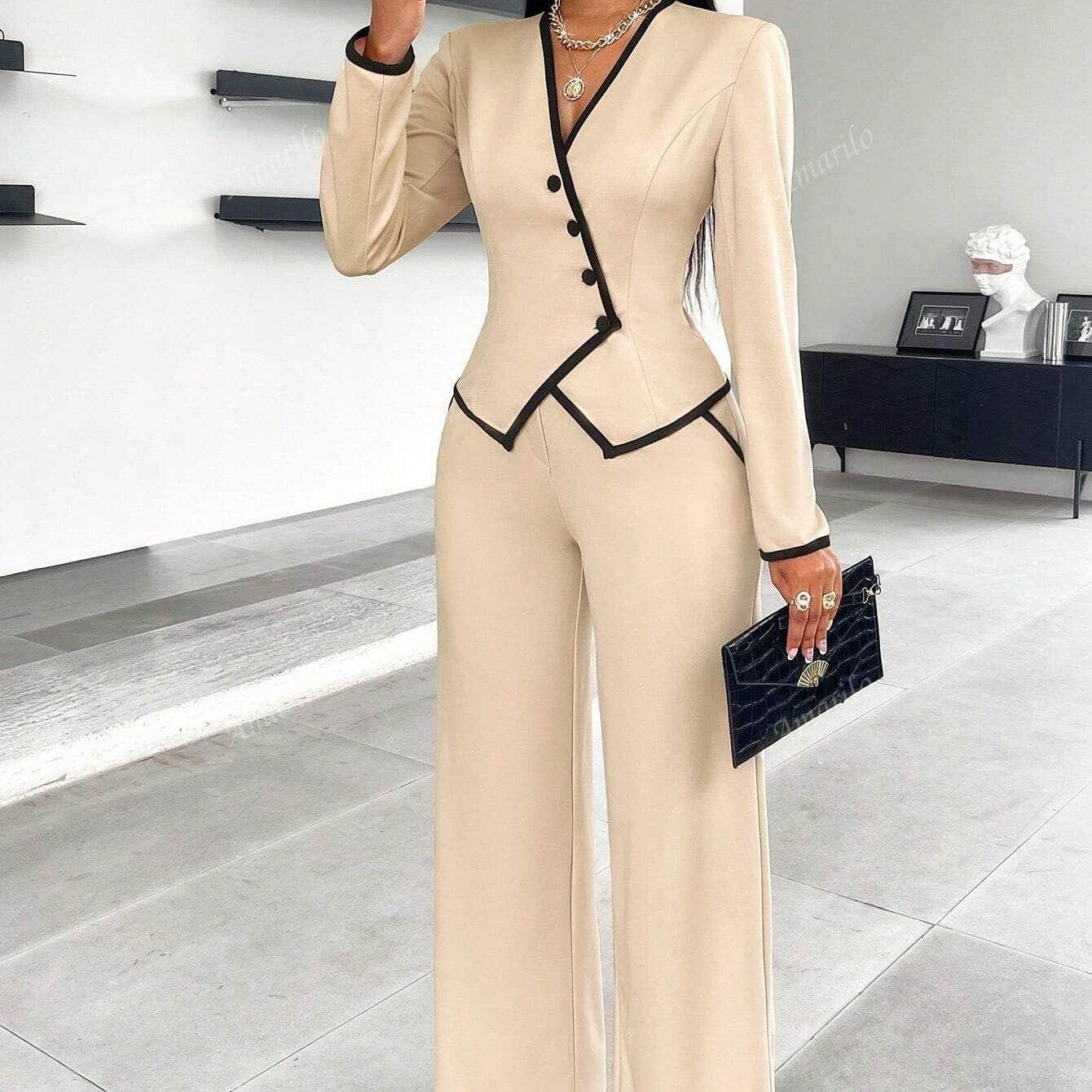 Ladies Single-breasted Professional Suit - Formal and Business Wear ladys suit Distinguished Fine Apparel