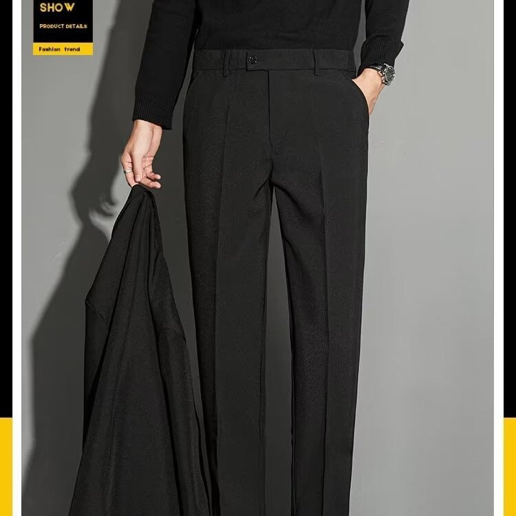 Gentlemen's Straight Cut Spring Casual Pants - Ankle-length Suit Pants gents pants Distinguished Fine Apparel