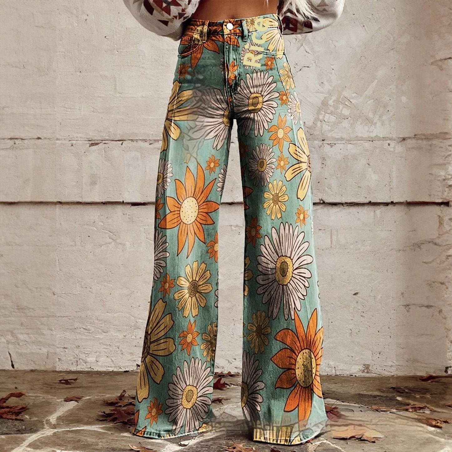 Foreign Plus Size Women's Casual Pants - Thin Jeans Wide Leg ladys pants Distinguished Fine Apparel