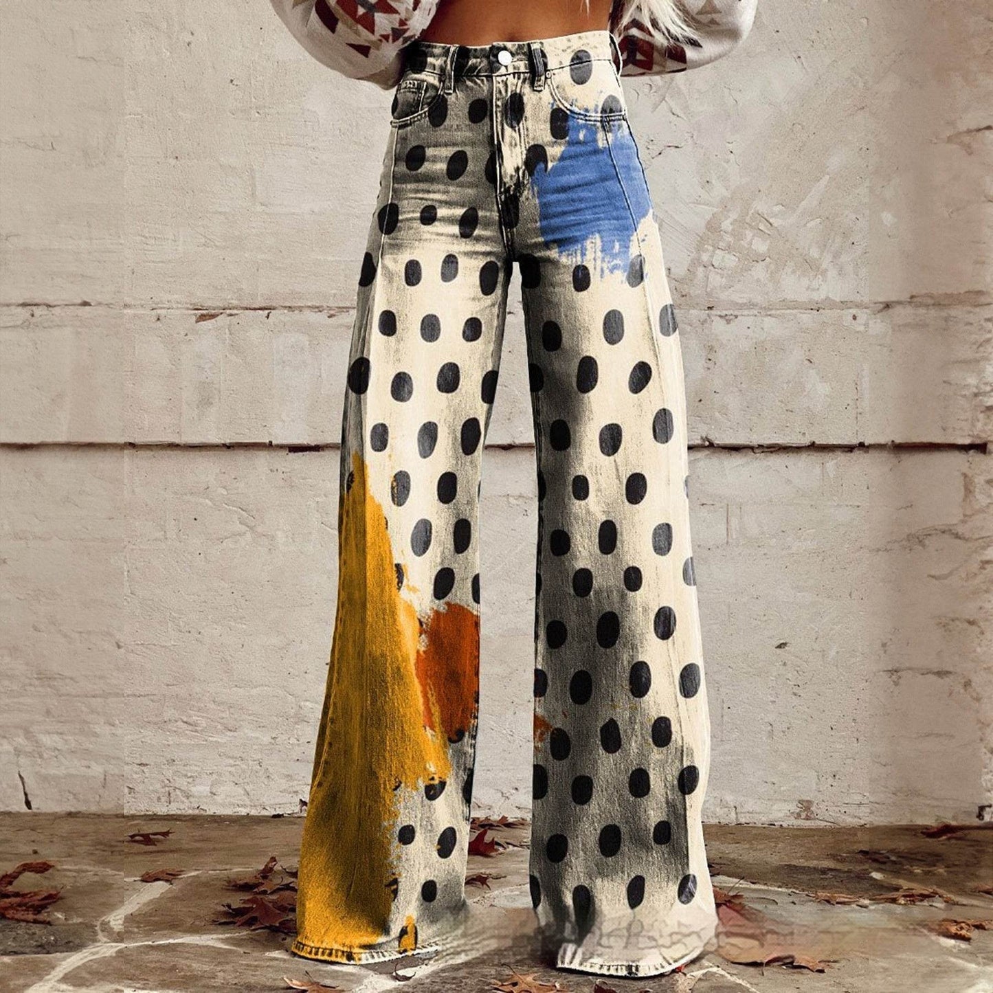 Foreign Plus Size Women's Casual Pants - Thin Jeans Wide Leg ladys pants Distinguished Fine Apparel