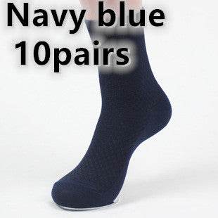 Men's Bamboo Fiber Socks - Vegan Friendly Business Foot Wear gents under Distinguished Fine Apparel Navy Blue 10pairs