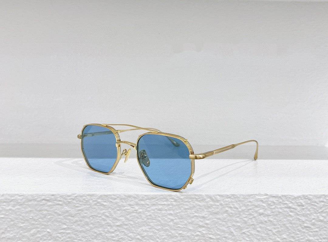 Trending Ladies Retro Sunglasses - Combing UV Protection and Style ladys sunglasses Distinguished Fine Apparel Gold frame blue piece