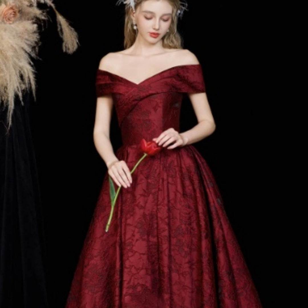 Distinguished Ladies French Style Niche High-end Light Luxury Evening Gown ladys gown Distinguished Fine Apparel