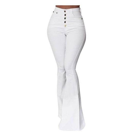 Ladies Slim Elegant White Pants ladys pants Distinguished Fine Apparel