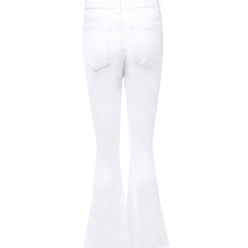 Ladies Slim Elegant White Pants ladys pants Distinguished Fine Apparel