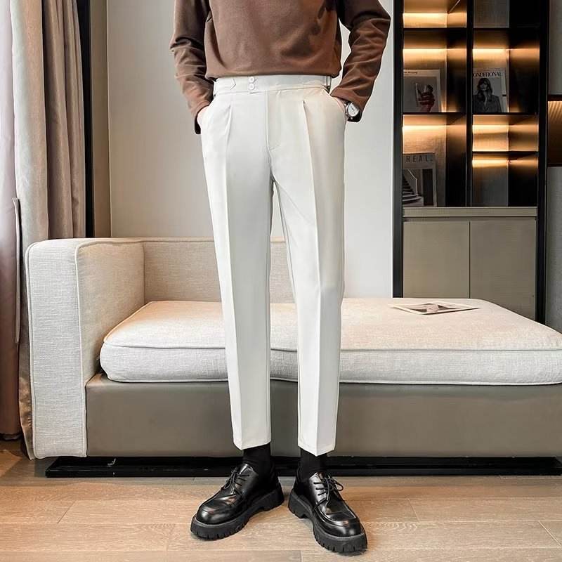 Young Gentlemen's Suit-Pants - Casual Business Wear gents pants Distinguished Fine Apparel White 28