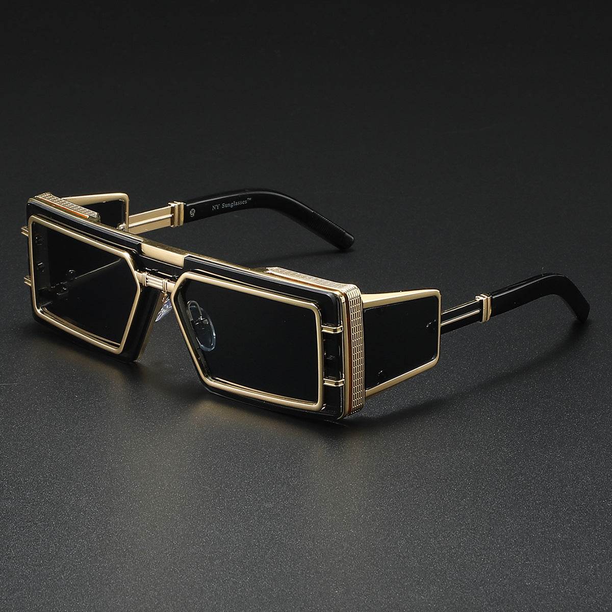Future Technology High-end Eccentric Sunglasses unisex sunglasses Distinguished Fine Apparel Gold Frame Full Gray