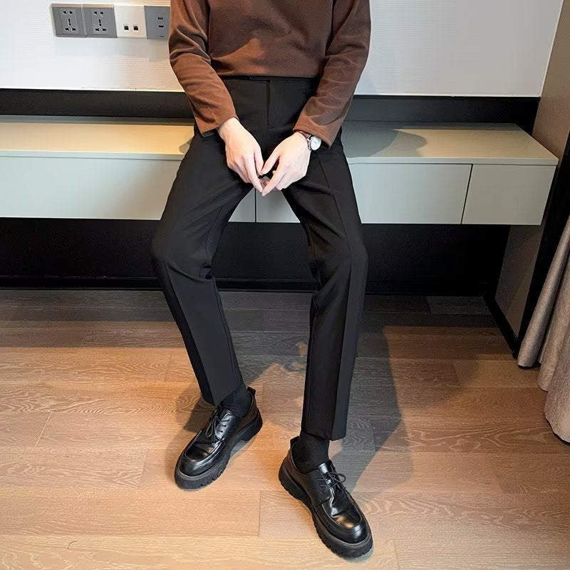 Young Gentlemen's Dress Pants - Casual Business Wear gents pants Distinguished Fine Apparel Black 28