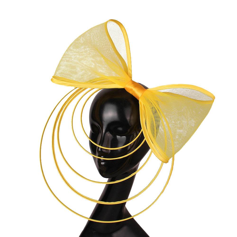 Racing Festival Fashion High-end Top Hat Hair Accessories ladys hats Distinguished Fine Apparel Yellow