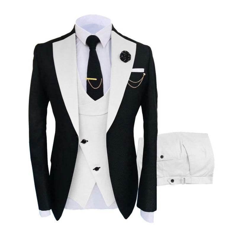 Gentlemen's Fine Formal Wear - Business, Celebratory Statement Suit mens suit Distinguished Fine Apparel Black And White XXS