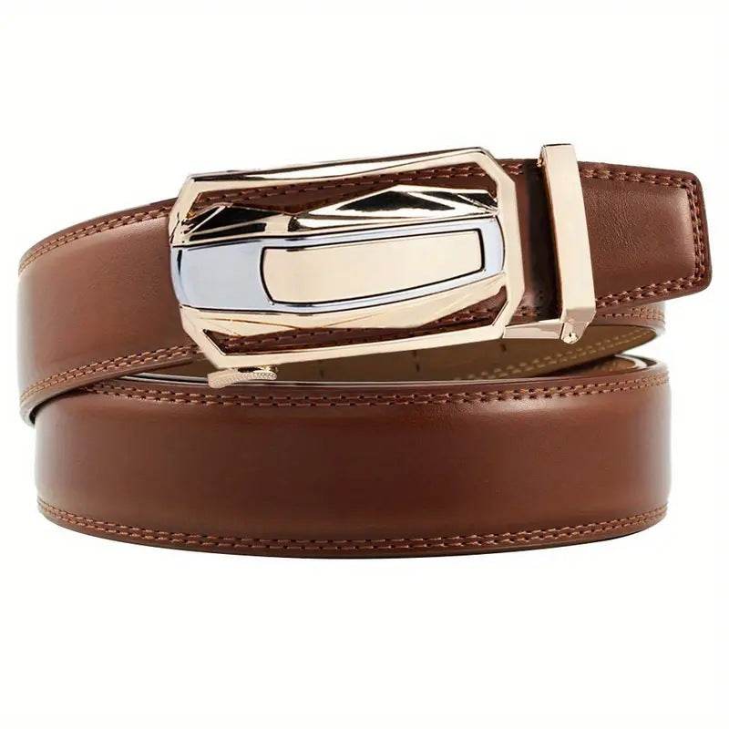Men's Double Layer Genuine Leather Business Belt - Smart Modern Engaging formal wear Distinguished Fine Apparel
