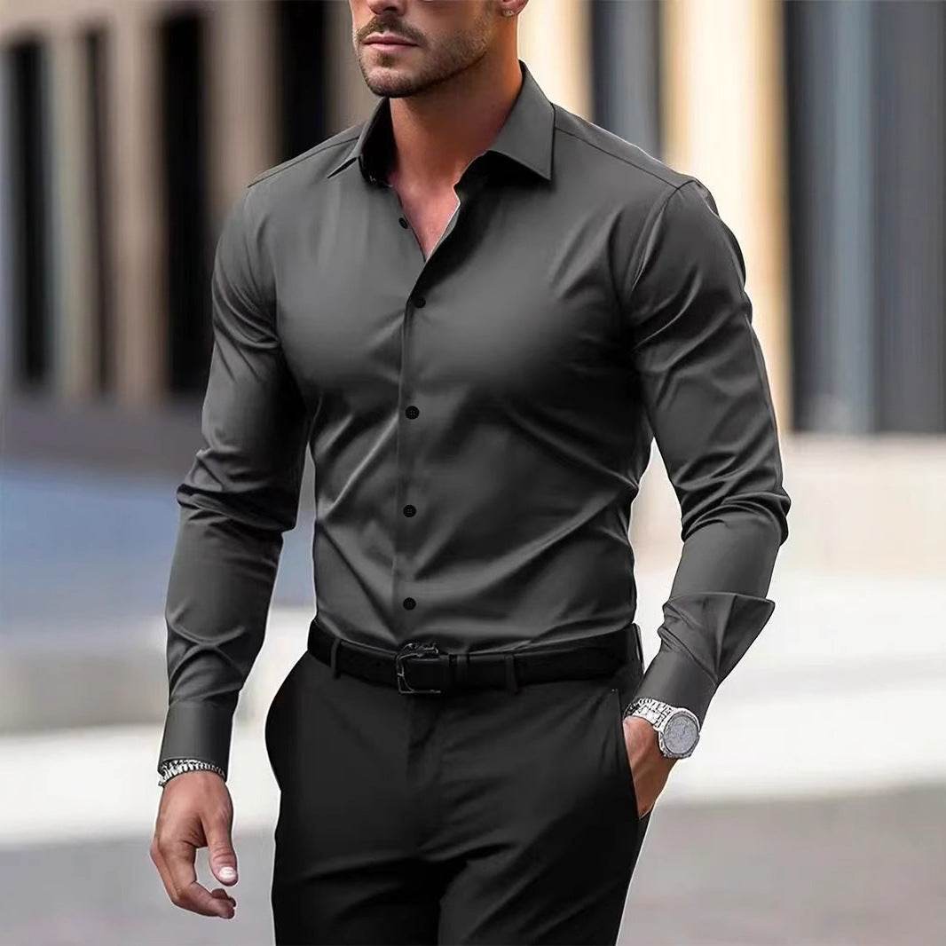 Men's Long Sleeved Business Shirt gents shirt Distinguished Fine Apparel