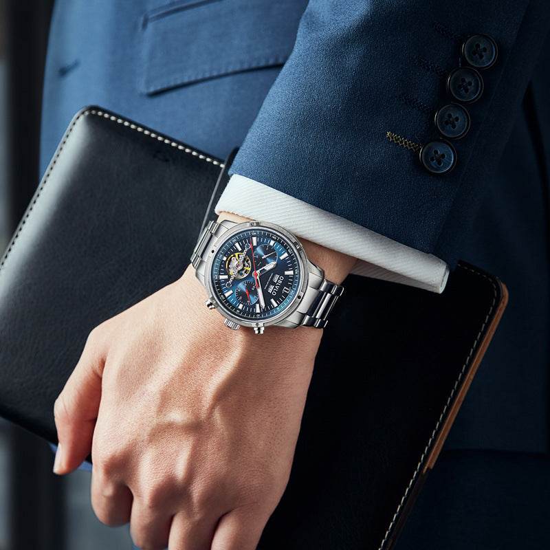 Gentlemen's Multi-functional Hollowed Timepiece gents watches Distinguished Fine Apparel