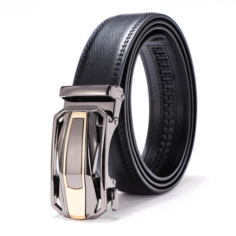 Men's Double Layer Genuine Leather Business Belt - Smart Modern Engaging formal wear Distinguished Fine Apparel