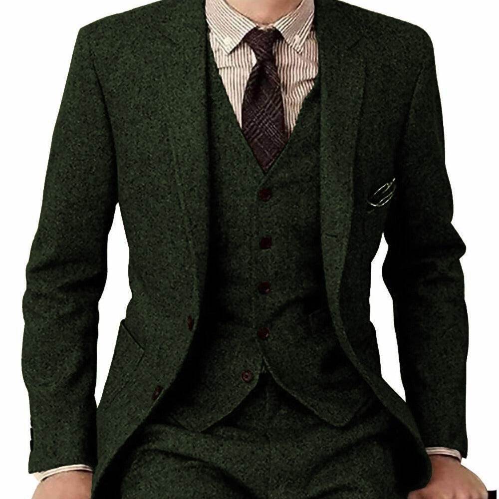 Distinguished Men's Wool Three-piece Suit gents suit Distinguished Fine Apparel