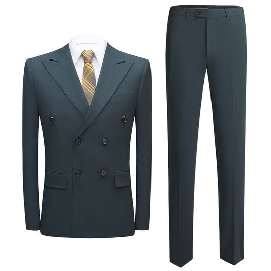 Men’s Korean-Style Slim Fit Business Suit – Minimalist Elegance for Weddings & Casual Looks gents suit Distinguished Fine Apparel