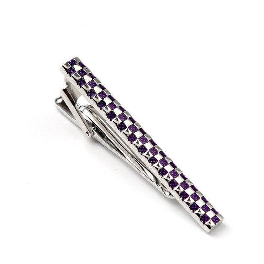 Classic Purple Blue Enamel Lattice Tie Clips - Business Wear gents accessorys Distinguished Fine Apparel