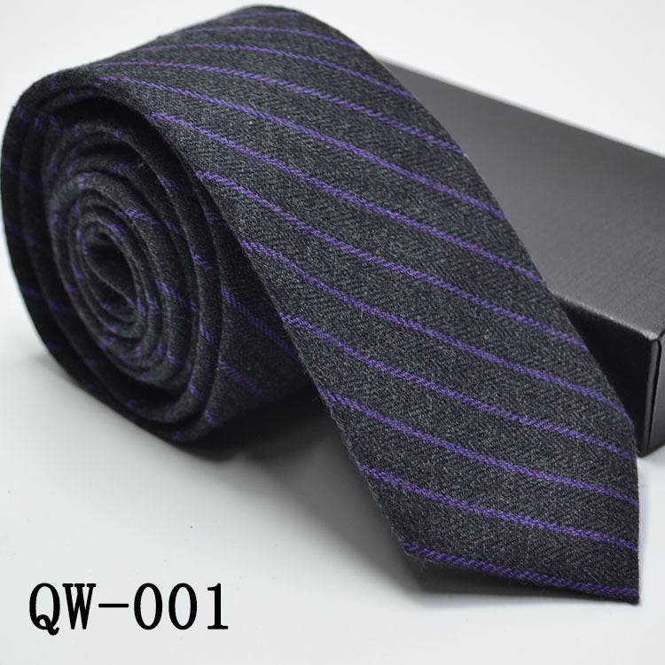 Mens Tie Super Narrow Wool-like Elegant Business Wear gent's ties Distinguished Fine Apparel QW001