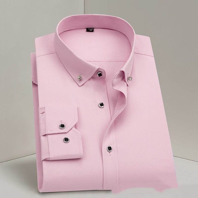 Business Formal Wear Men's Shirt Professional men's shirt Distinguished Fine Apparel Pink 38