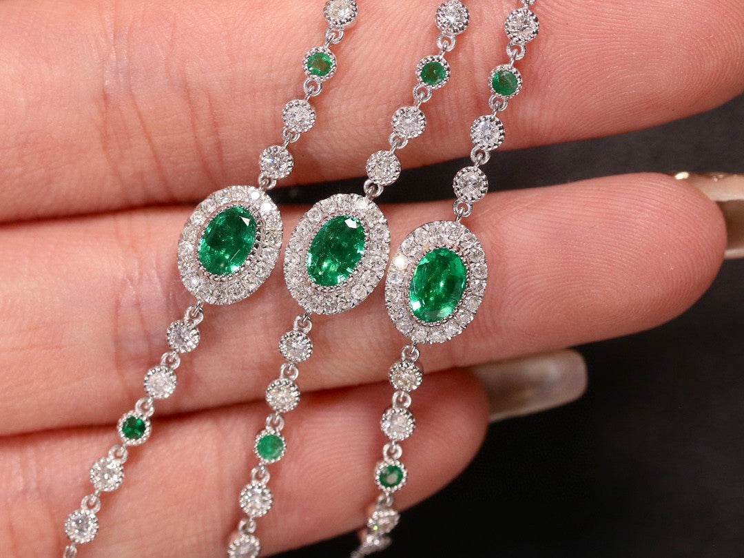 50% Off Distinguished ladies Natura Emerald Bracelet - High Class Statement ladies bracelet Distinguished Fine Apparel