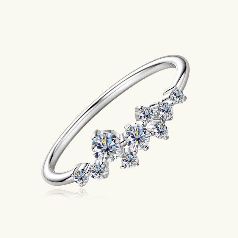 Moissanite Ring Women's Starry Sterling Silver ladys ring Distinguished Fine Apparel