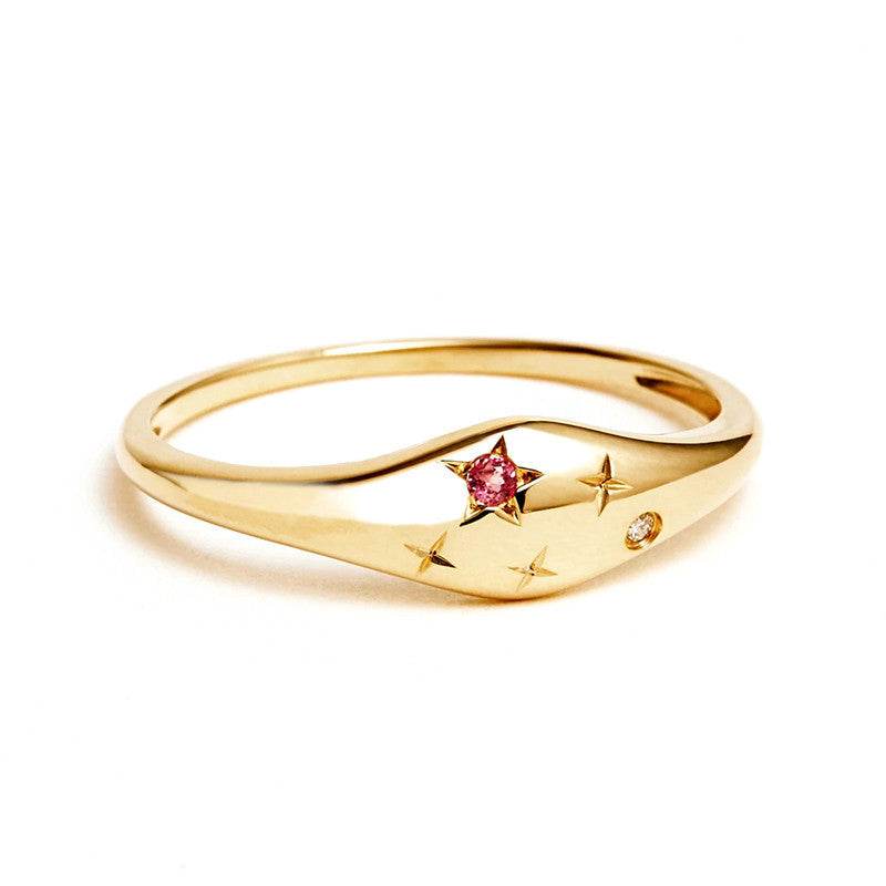 Women's Diamond Ring - Fashionable, stylish, sleek ladys ring Distinguished Fine Apparel Gold Libra No.6