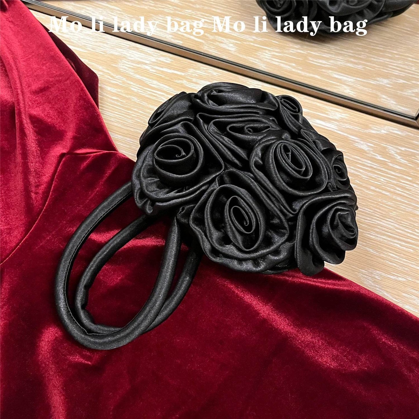 Lady's Retro Hand-held Oblique - Handmade Flower Bag ladys accessorys Distinguished Fine Apparel