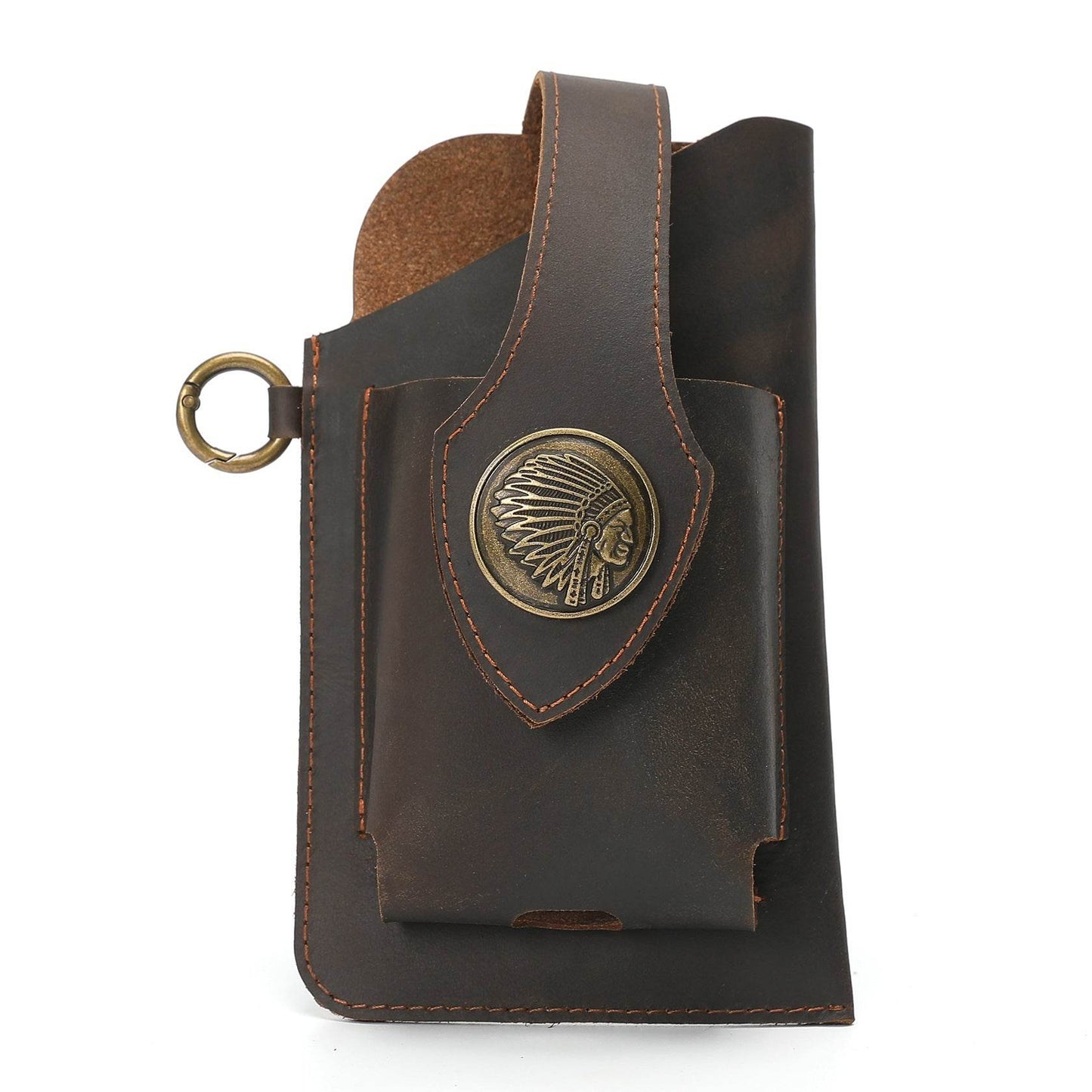 Sophisticated Genuine Leather Phone Belt Bag - Excellent Quality gents accessorys Distinguished Fine Apparel