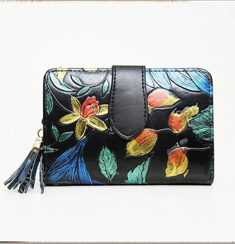 Roses For My Lady, Leather Wallet Short, Beautiful ladys accessorys Distinguished Fine Apparel