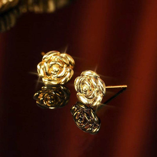 Light Luxury 3D Flower Earrings – Elegant Floral Statement Jewelry ladys earrings Distinguished Fine Apparel