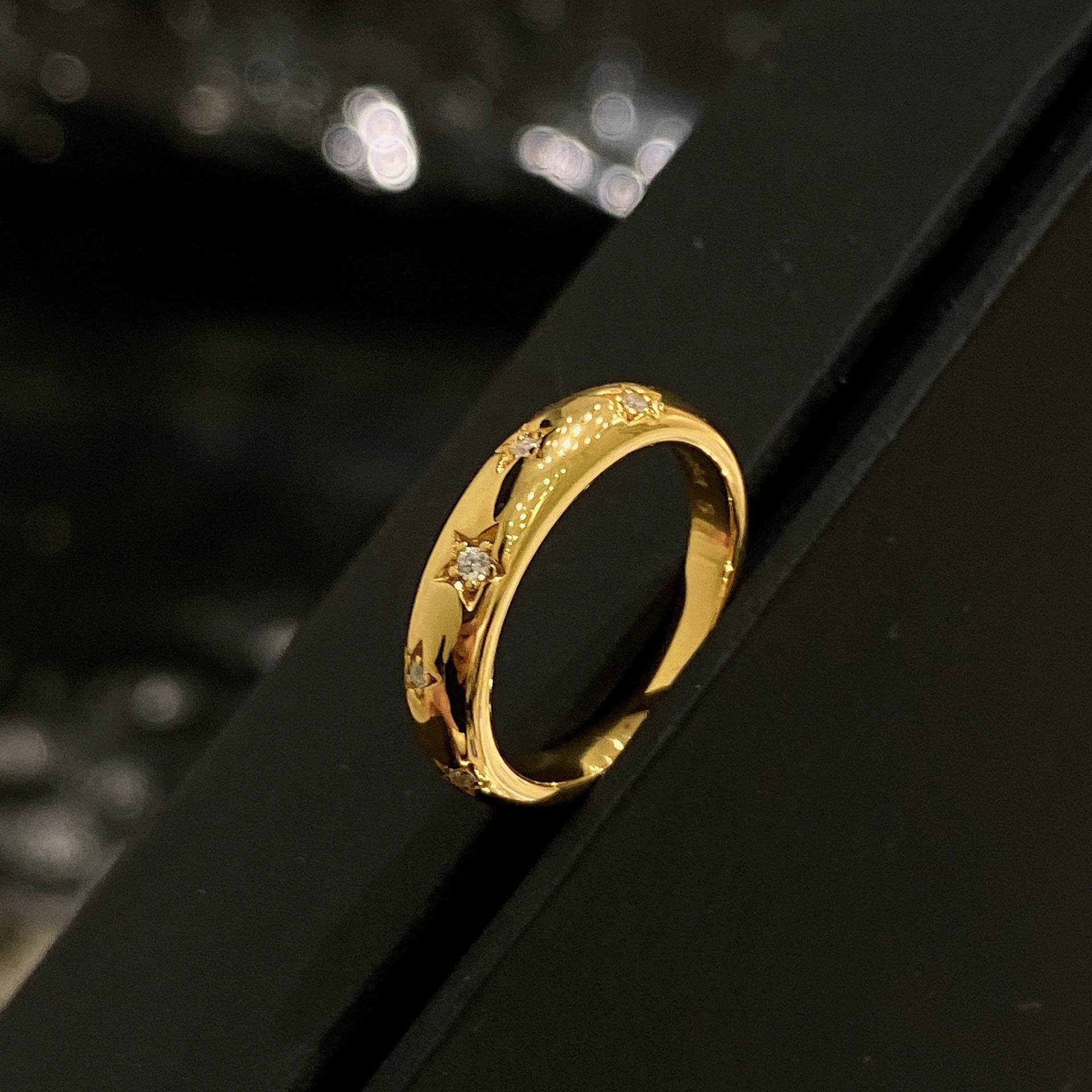 Fashion Eight Stars 925 Sterling Silver Couple's Ring ladys ring Distinguished Fine Apparel Narrow Version No 5